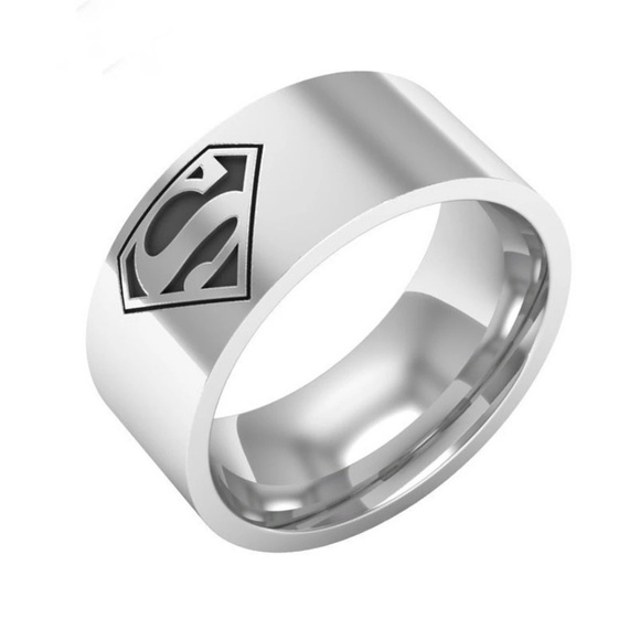 Superman/Superwoman Jewelry - Superman Ring Superwoman  Stainless Steel Ring